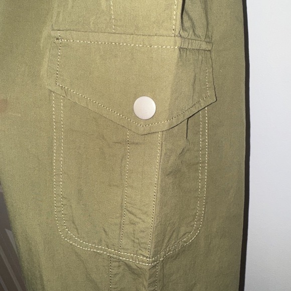 PacSun‎ Low Rise Puddle Cargo Pants Womens S Olive Green NWT MSRP $54.95 - Picture 8 of 14